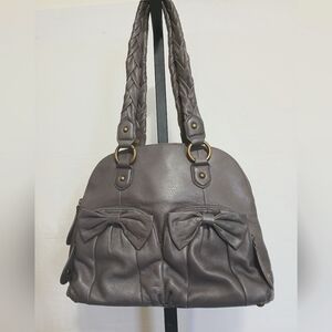 Isabella Fiori Elegant Gray Handbag